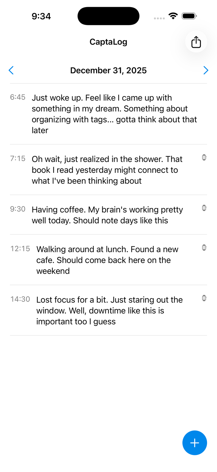CaptaLog Screenshot